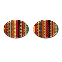 Tribal Grace Colorful Cufflinks (oval) by Mariart