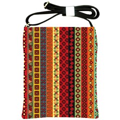 Tribal Grace Colorful Shoulder Sling Bags by Mariart