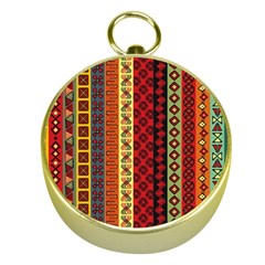 Tribal Grace Colorful Gold Compasses by Mariart