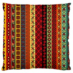 Tribal Grace Colorful Large Flano Cushion Case (two Sides) by Mariart