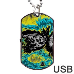 Abstraction Dog Tag Usb Flash (two Sides) by Valentinaart