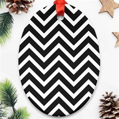 Zigzag pattern Ornament (Oval)