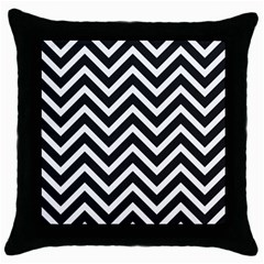 Zigzag pattern Throw Pillow Case (Black)