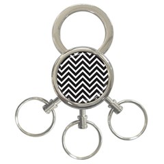 Zigzag pattern 3-Ring Key Chains