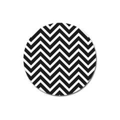 Zigzag Pattern Magnet 3  (round) by Valentinaart