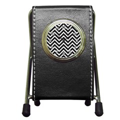 Zigzag pattern Pen Holder Desk Clocks