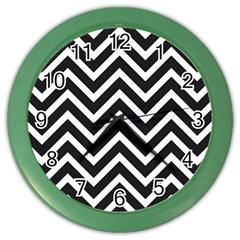 Zigzag pattern Color Wall Clocks