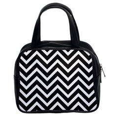 Zigzag pattern Classic Handbags (2 Sides)