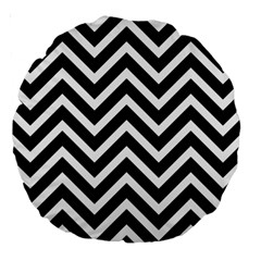 Zigzag pattern Large 18  Premium Round Cushions