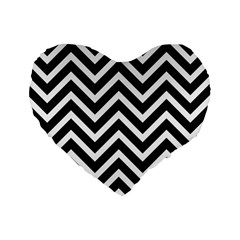 Zigzag pattern Standard 16  Premium Heart Shape Cushions