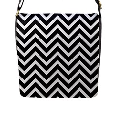 Zigzag pattern Flap Messenger Bag (L) 