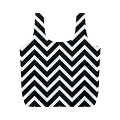 Zigzag Pattern Full Print Recycle Bags (m)  by Valentinaart