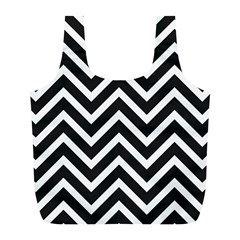 Zigzag pattern Full Print Recycle Bags (L) 