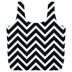 Zigzag Pattern Full Print Recycle Bags (l)  by Valentinaart