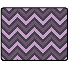 Zigzag Pattern Double Sided Fleece Blanket (medium)  by Valentinaart