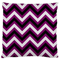 Zigzag Pattern Large Cushion Case (two Sides) by Valentinaart