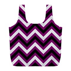 Zigzag Pattern Full Print Recycle Bags (l)  by Valentinaart