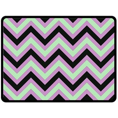 Zigzag Pattern Fleece Blanket (large)  by Valentinaart