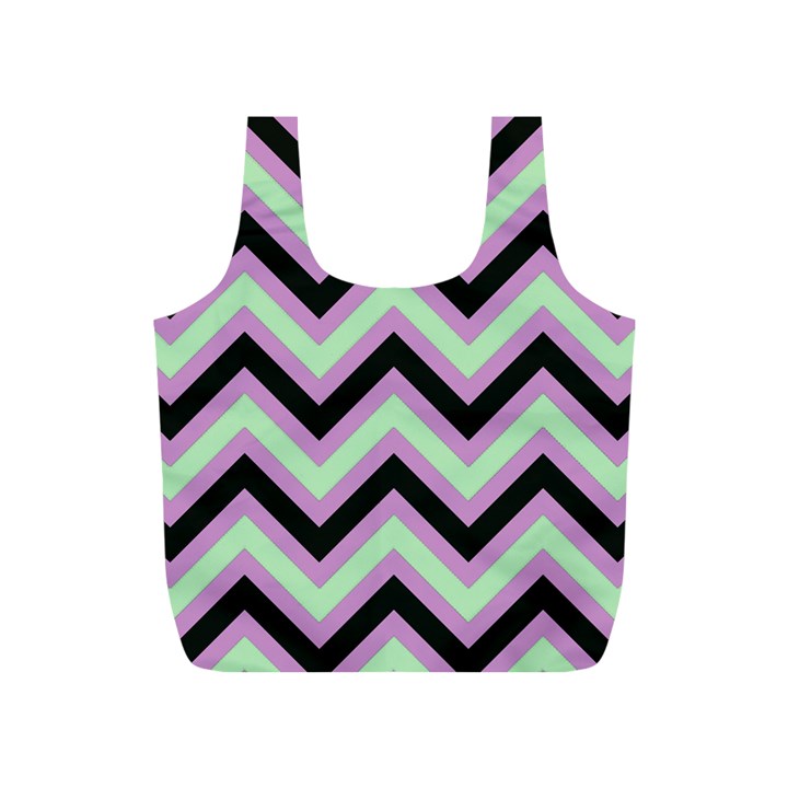 Zigzag pattern Full Print Recycle Bags (S) 