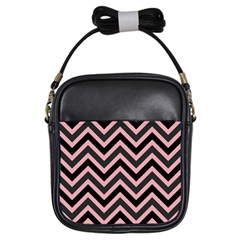 Zigzag Pattern Girls Sling Bags by Valentinaart