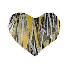 Abstraction Standard 16  Premium Flano Heart Shape Cushions by Valentinaart