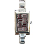 Pattern Rectangle Italian Charm Watch Front