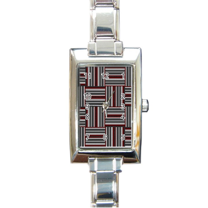 Pattern Rectangle Italian Charm Watch