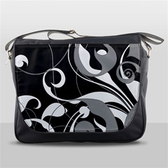 Floral Pattern Messenger Bags by Valentinaart