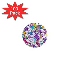 Lilac Lillys 1  Mini Magnets (100 pack) 