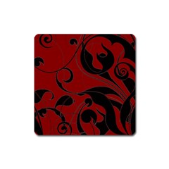 Floral Pattern Square Magnet by Valentinaart