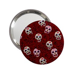 Funny Skull Rosebed 2 25  Handbag Mirrors by designworld65