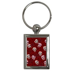 Funny Skull Rosebed Key Chains (rectangle)  by designworld65