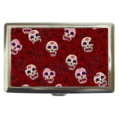 Funny Skull Rosebed Cigarette Money Cases by designworld65