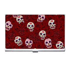 Funny Skull Rosebed Business Card Holders