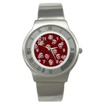 Funny Skull Rosebed Stainless Steel Watch Front