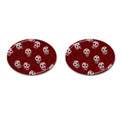 Funny Skull Rosebed Cufflinks (oval) by designworld65