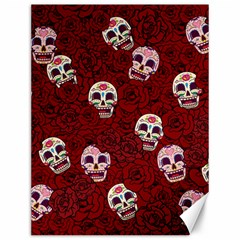 Funny Skull Rosebed Canvas 12  X 16   by designworld65