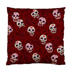 Funny Skull Rosebed Standard Cushion Case (two Sides) by designworld65