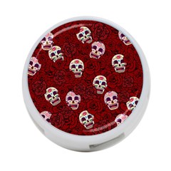 Funny Skull Rosebed 4-port Usb Hub (one Side) by designworld65