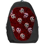 Funny Skull Rosebed Backpack Bag Front