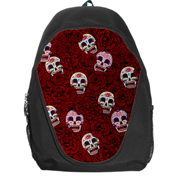 Funny Skull Rosebed Backpack Bag