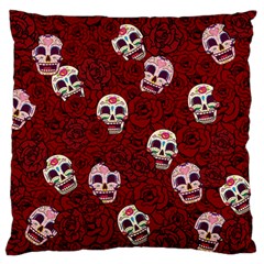 Funny Skull Rosebed Standard Flano Cushion Case (one Side) by designworld65