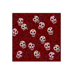 Funny Skull Rosebed Satin Bandana Scarf by designworld65