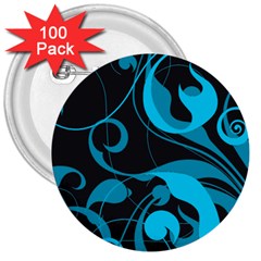 Floral pattern 3  Buttons (100 pack) 