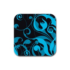 Floral pattern Rubber Square Coaster (4 pack) 