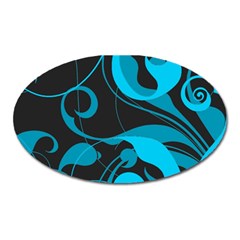 Floral pattern Oval Magnet