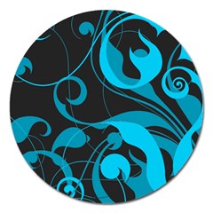 Floral pattern Magnet 5  (Round)