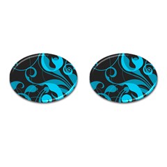 Floral pattern Cufflinks (Oval)