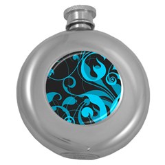 Floral pattern Round Hip Flask (5 oz)