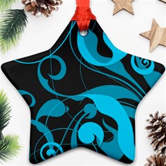 Floral pattern Star Ornament (Two Sides)